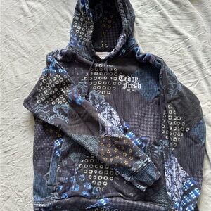 Teddy Fresh Men's Multicolor Patchwork Hoodie